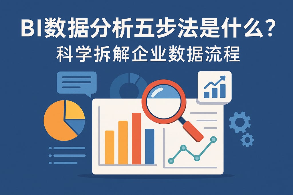 BI数据分析五步法是什么？科学拆解企业数据流程"